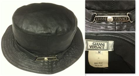 versace leather cowboy hat|Versace beanies for men.